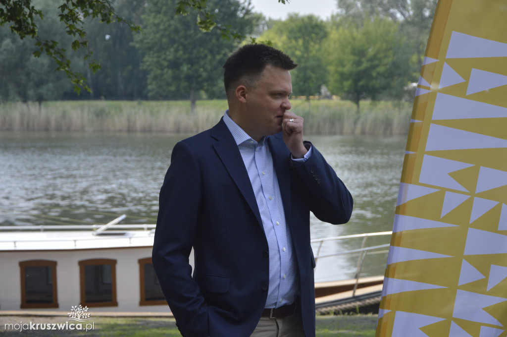 Szymon Hołownia odwiedził Kruszwicę