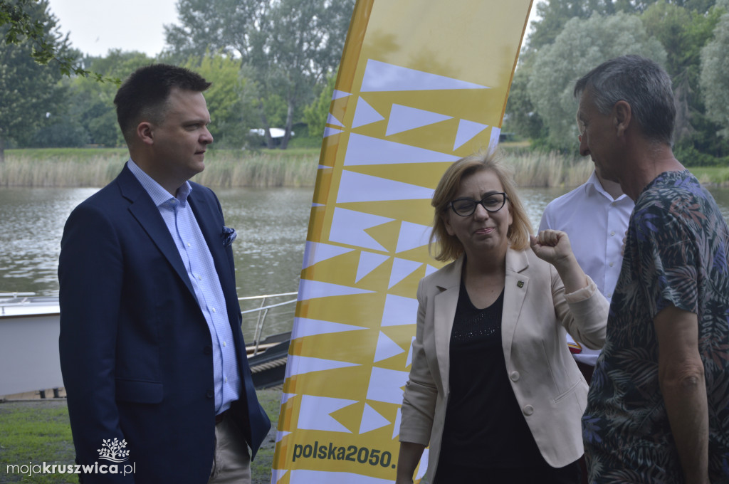 Szymon Hołownia odwiedził Kruszwicę