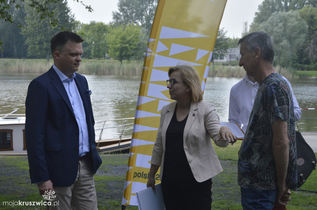 Szymon Hołownia odwiedził Kruszwicę