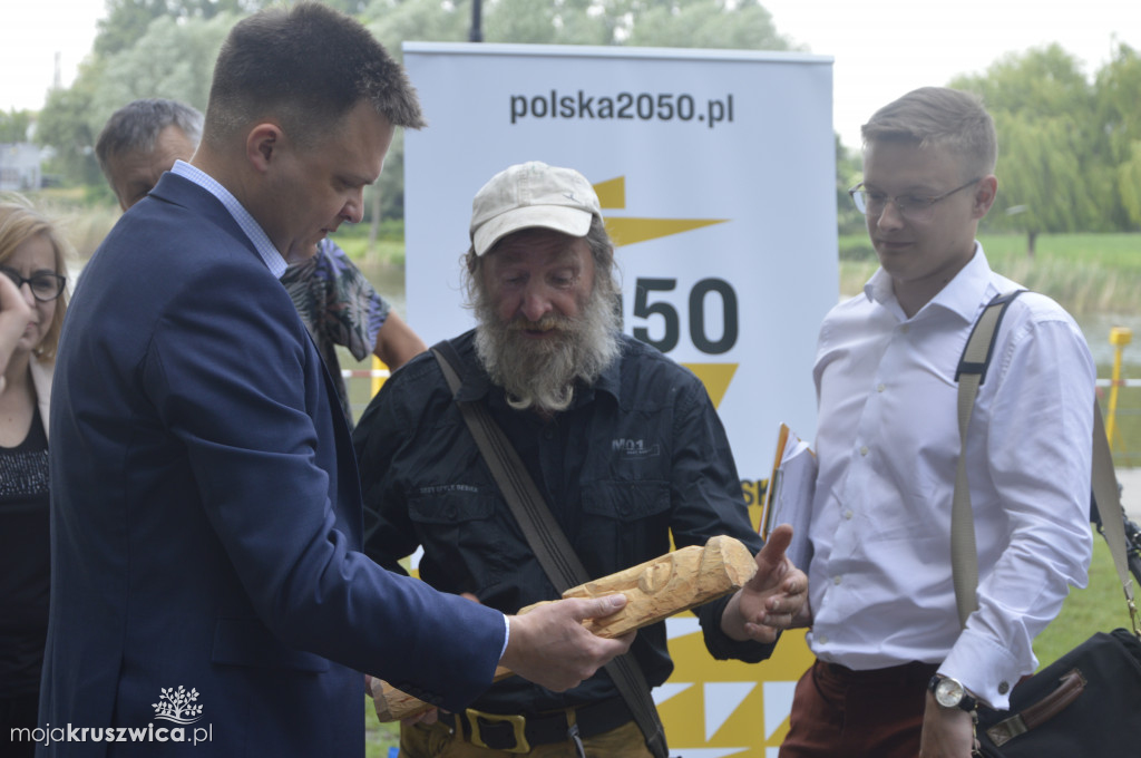 Szymon Hołownia odwiedził Kruszwicę