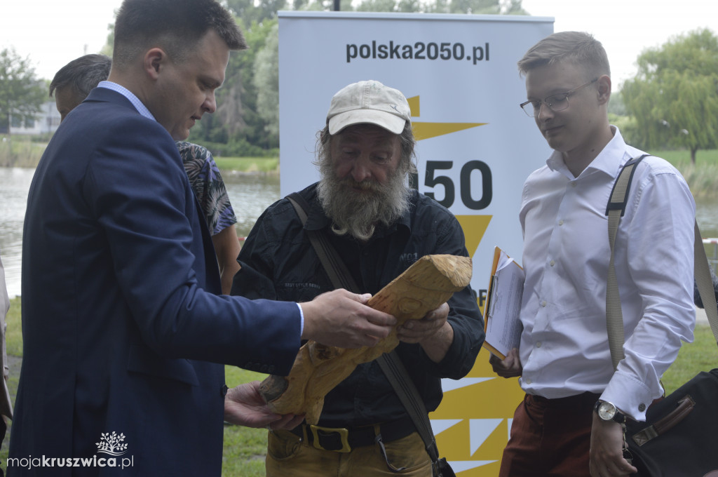 Szymon Hołownia odwiedził Kruszwicę