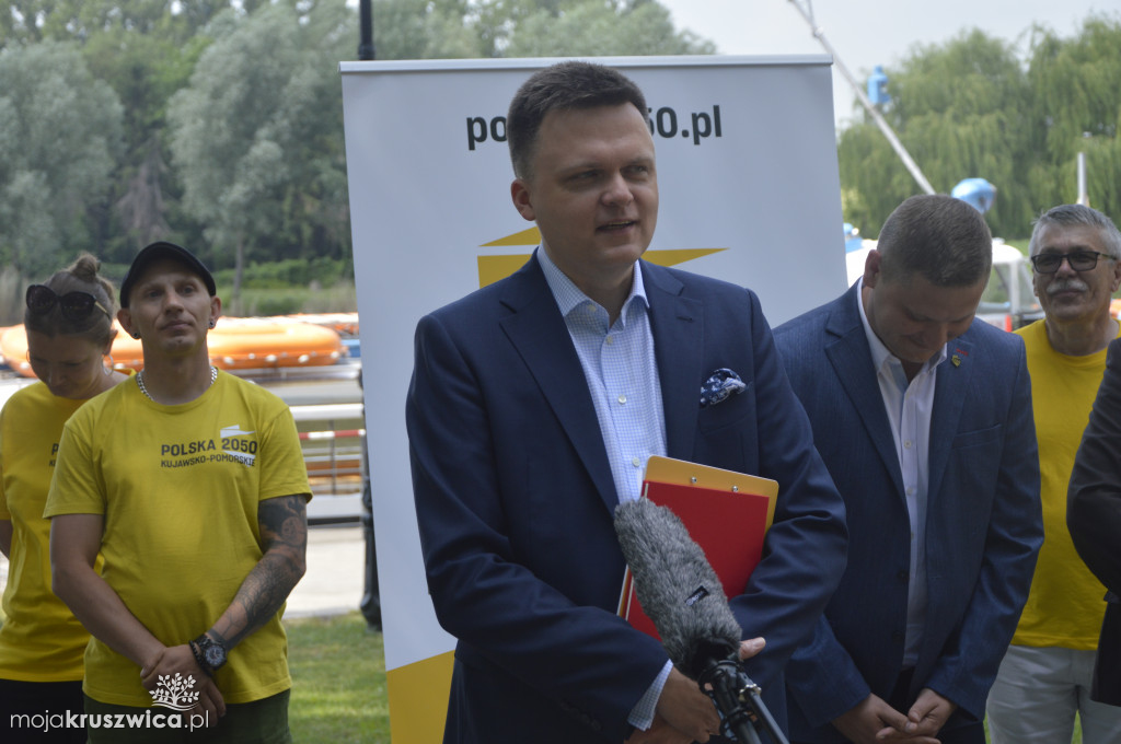 Szymon Hołownia odwiedził Kruszwicę