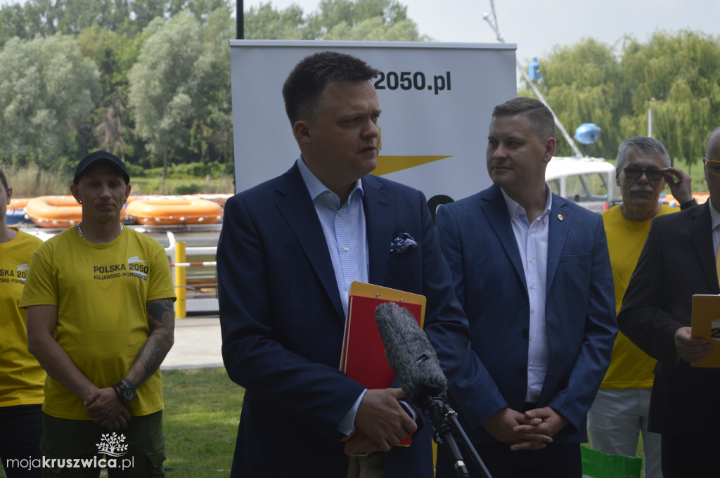 Szymon Hołownia odwiedził Kruszwicę