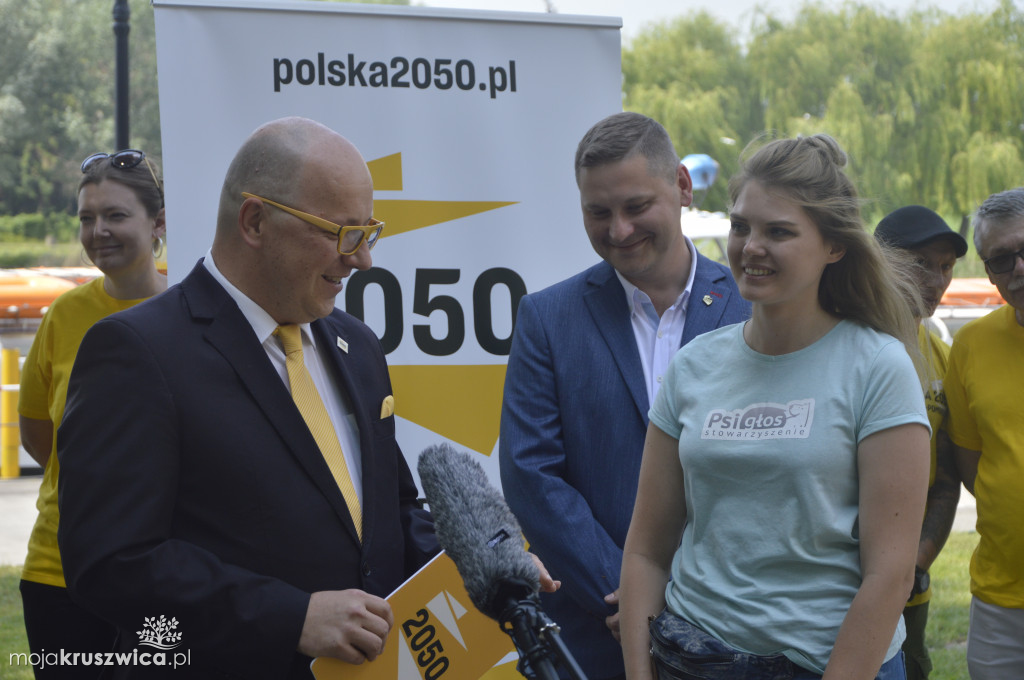 Szymon Hołownia odwiedził Kruszwicę