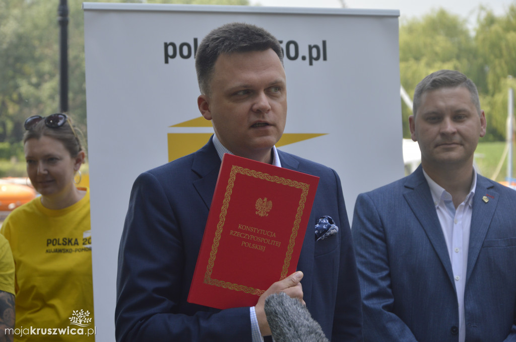 Szymon Hołownia odwiedził Kruszwicę