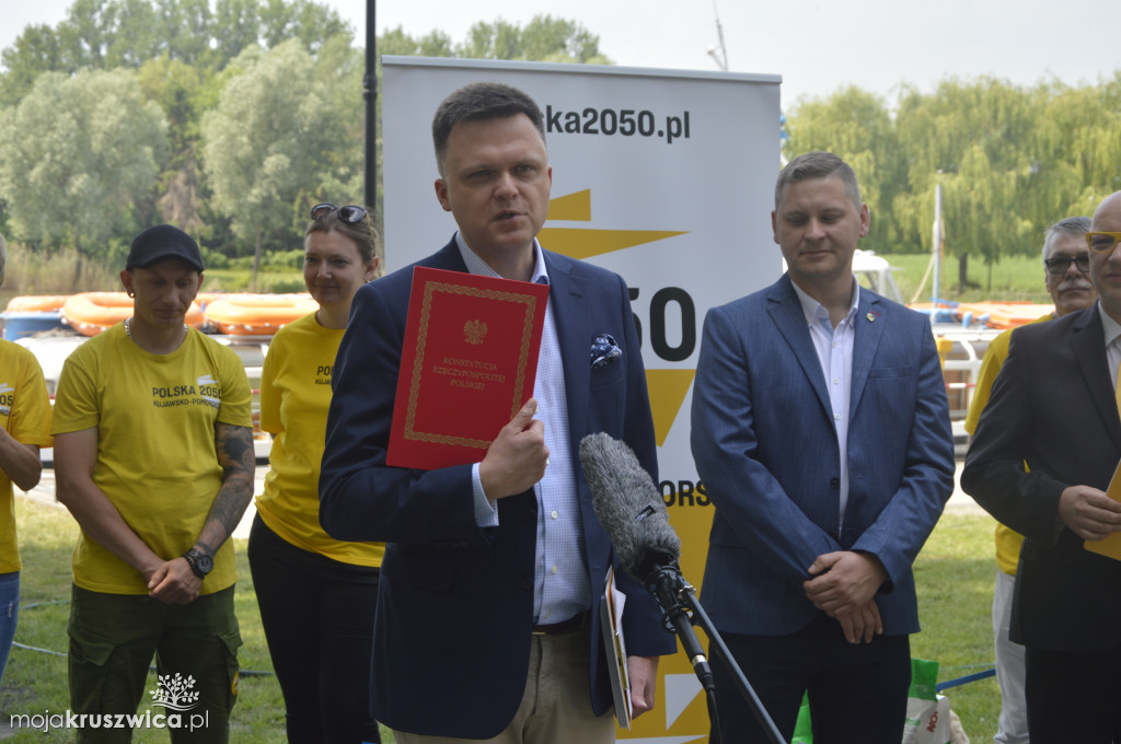 Szymon Hołownia odwiedził Kruszwicę