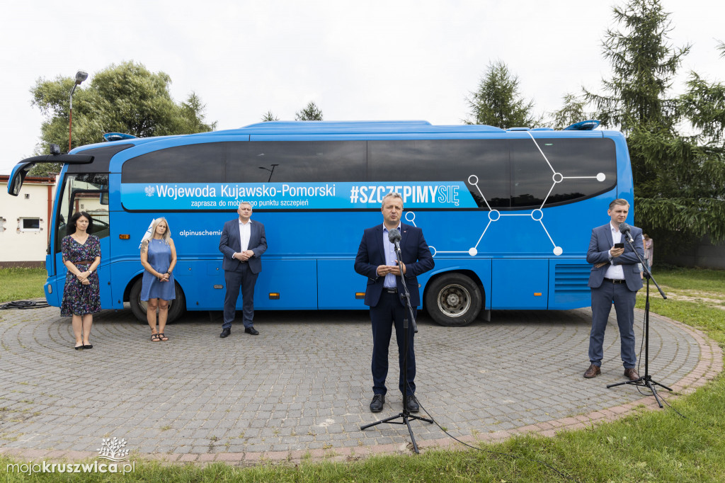 Szczepionkobus na trasie w Kujawsko-Pomorskiem