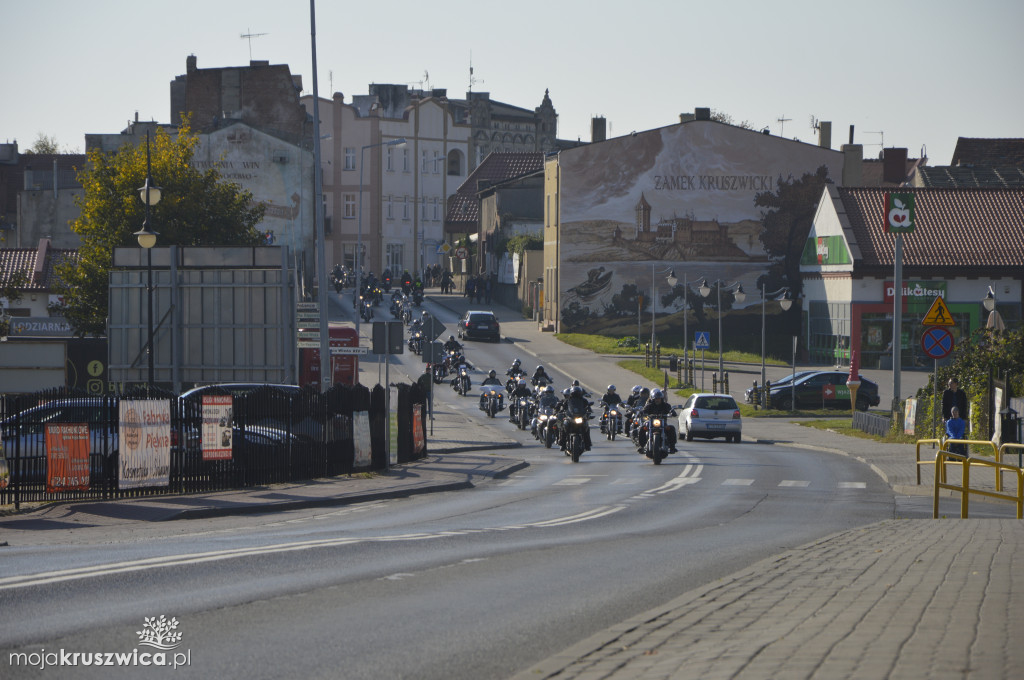 Motocykliści na ulicach Kruszwicy