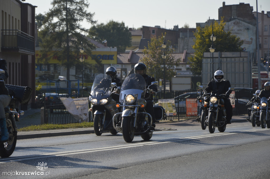 Motocykliści na ulicach Kruszwicy
