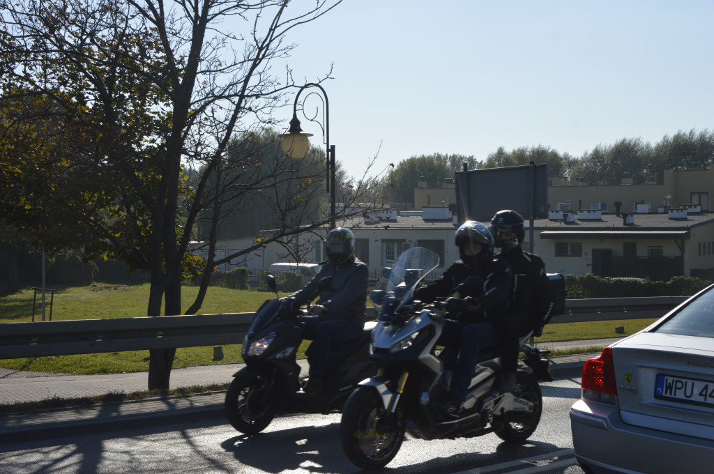Motocykliści na ulicach Kruszwicy