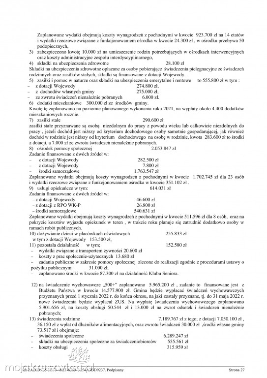 Budżet gminy Kruszwica
