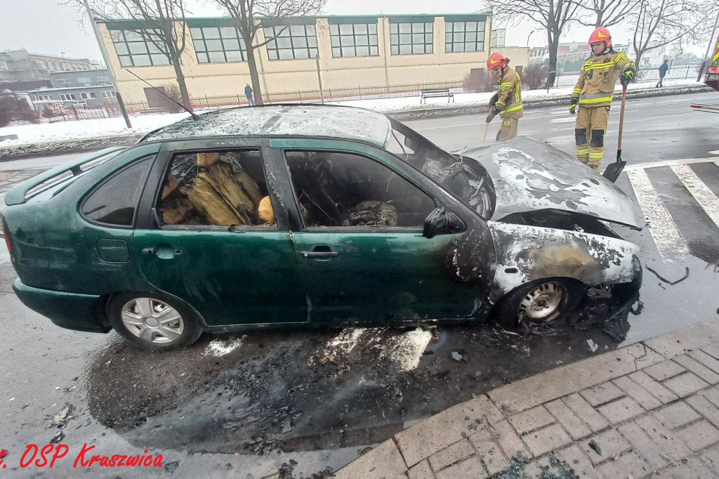 Na Kościuszki doszło do pożaru samochodu osobowego