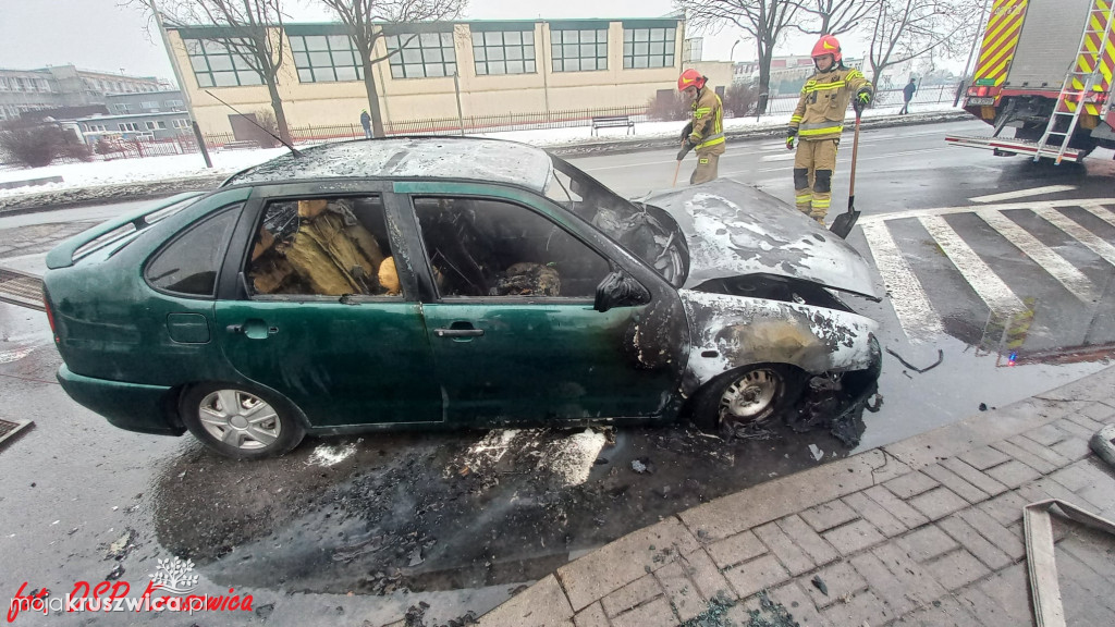Na Kościuszki doszło do pożaru samochodu osobowego