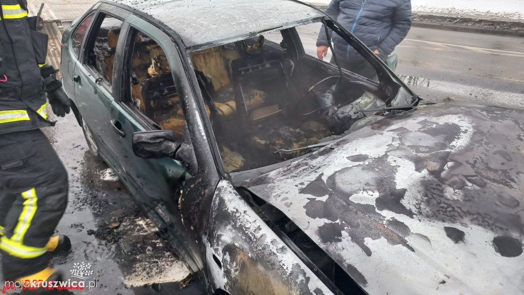 Na Kościuszki doszło do pożaru samochodu osobowego