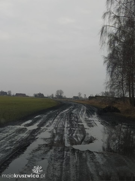  Tak wygląda droga w Maszenicach. Internauci narzekają