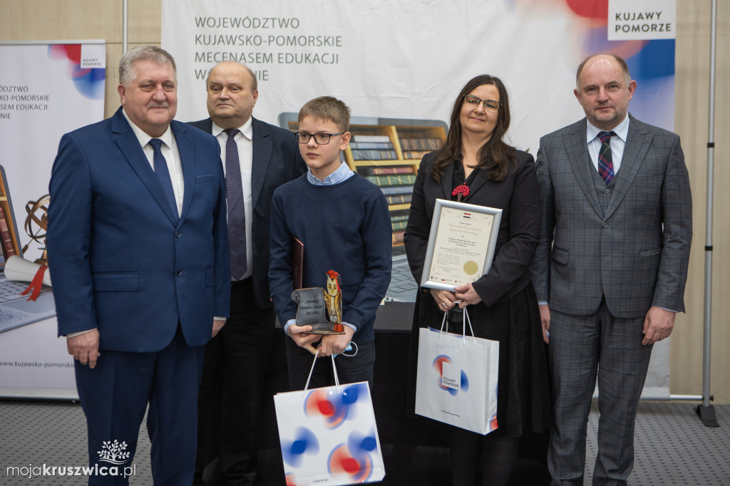 Prymusi Kujaw i Pomorza. Wśród nagrodzonych  uczeń Szkoły Podstawowej w Rusinowie