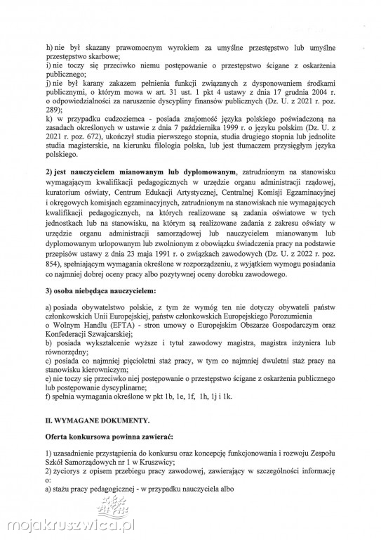 Konkursy na dyrektorów kruszwickich szkół. Dzisiaj mija termin składania ofert