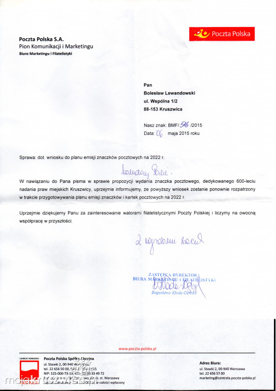 Bolesław Lewandowski: Uwagi do obchodów 600-lecia nadania praw miejskich Kruszwicy