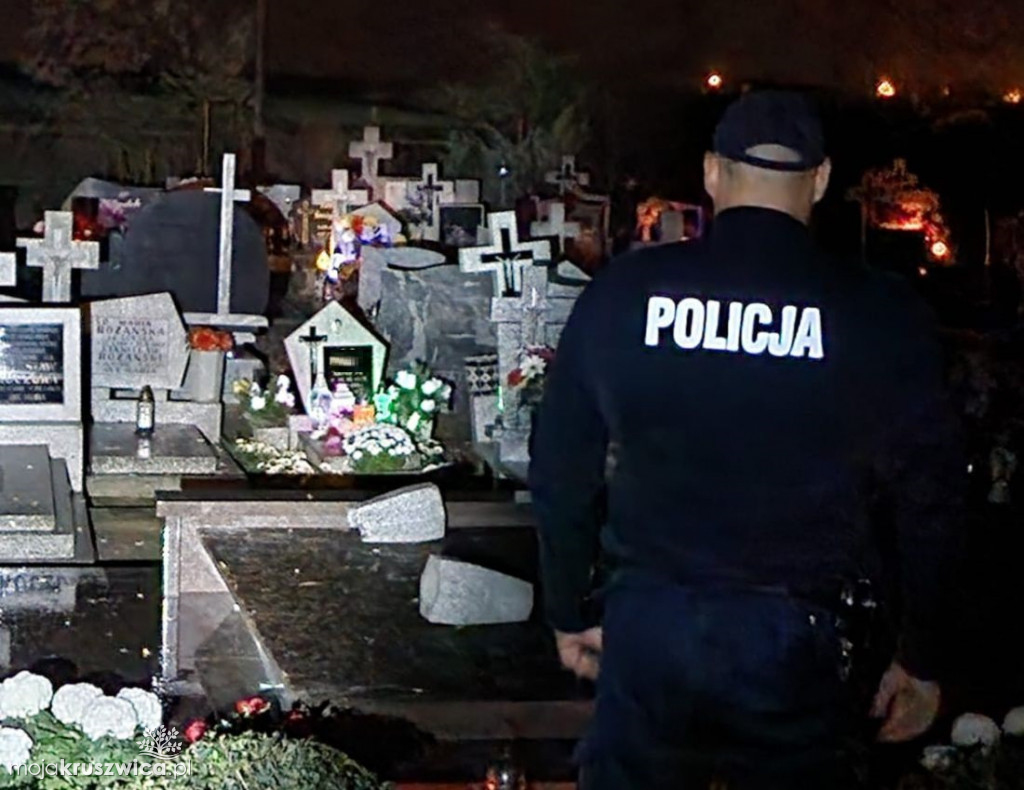 Wokół cmentarzy działają policjanci. W Kruszwicy ruch bez zmian