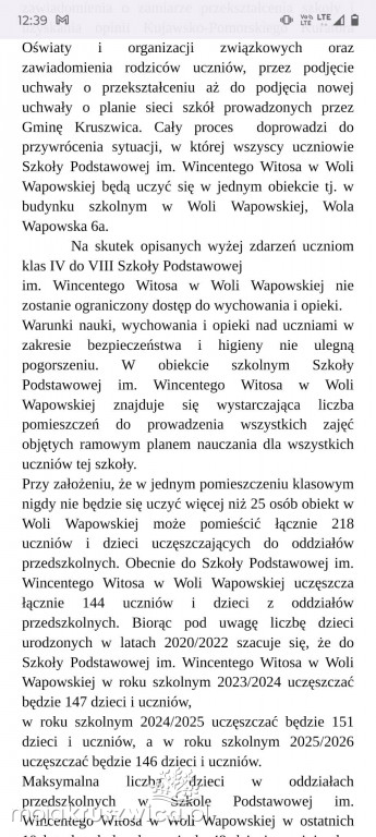 Jest projekt uchwały w sprawie szkoły w Bachorcach. Co zakłada?