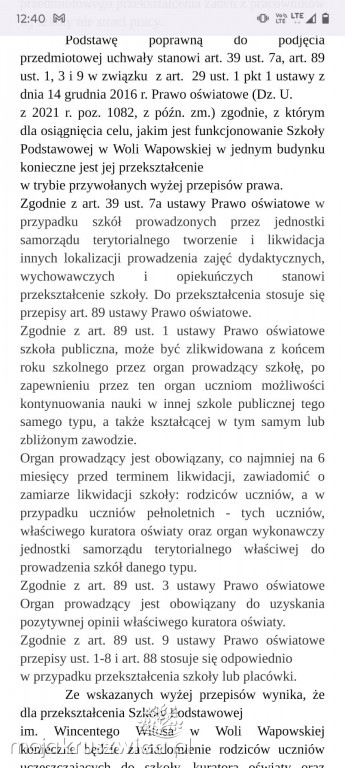 Jest projekt uchwały w sprawie szkoły w Bachorcach. Co zakłada?