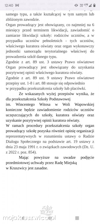Jest projekt uchwały w sprawie szkoły w Bachorcach. Co zakłada?