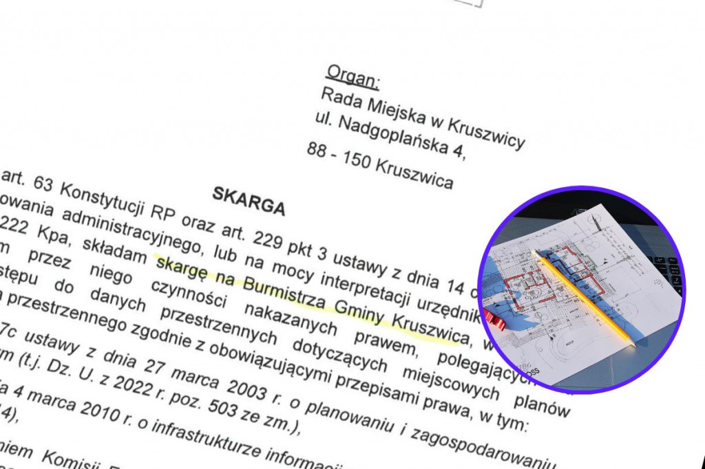 Burmistrz Kruszwicy jednym z adresatów skargi wysyłanej w całym kraju
