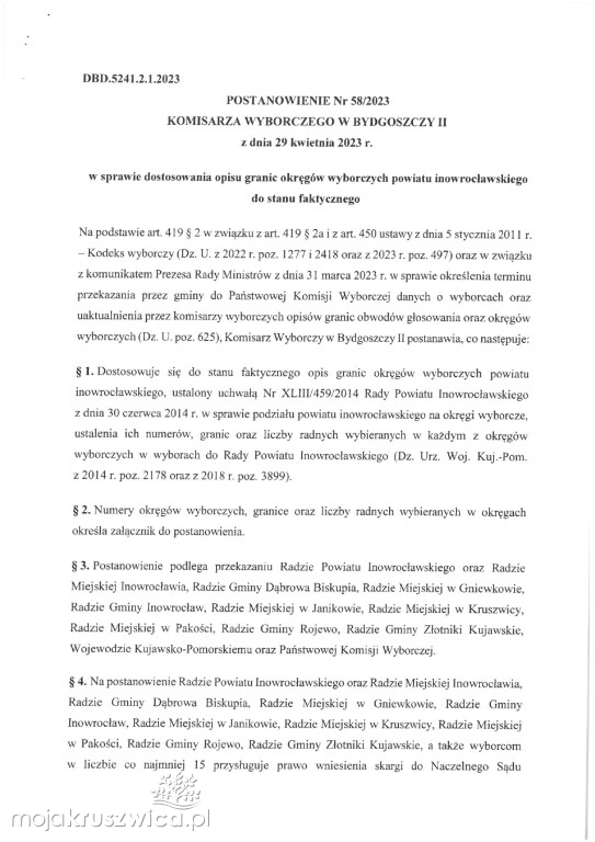 Wybory w Kruszwicy tuż, tuż! Są postanowienia wyborcze 