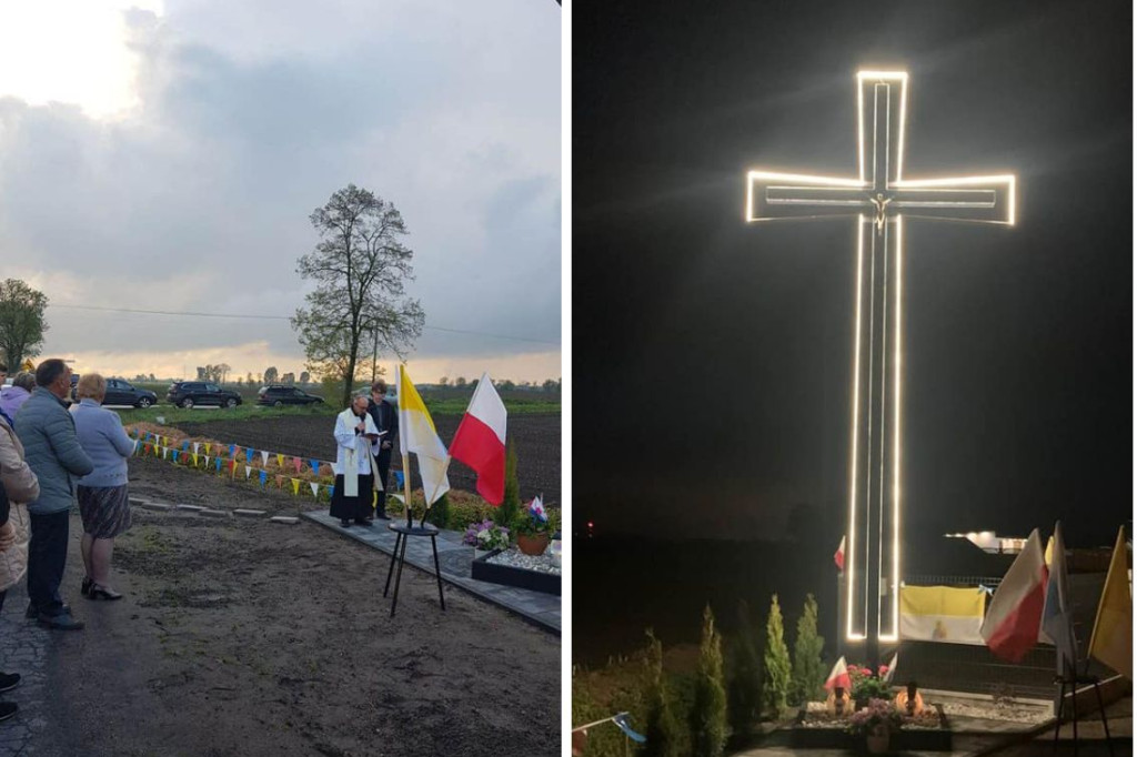 Kraszyce: Poświęcono krzyż - wyraz wdzięczności mieszkańców 