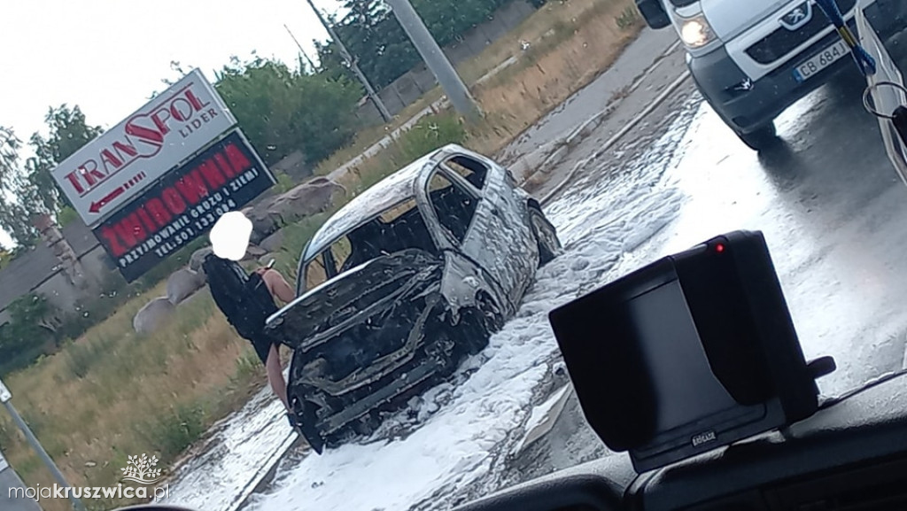 Sikorowo: Pożar samochodu osobowego [ZDJĘCIA]