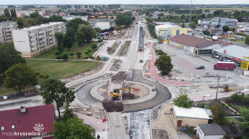 Nowy układ drogowy w Kruszwicy już widoczny [ZDJĘCIA]