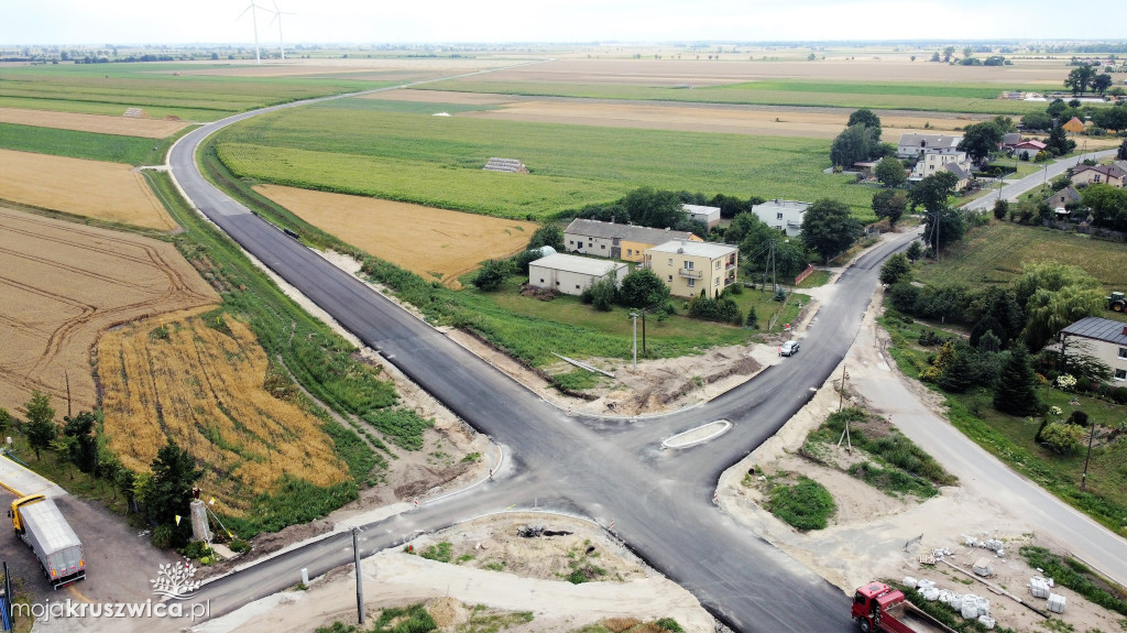 Odcinek drog krajowej nr 62 Strzelno-Kobylniki gotowy w ponad 70%