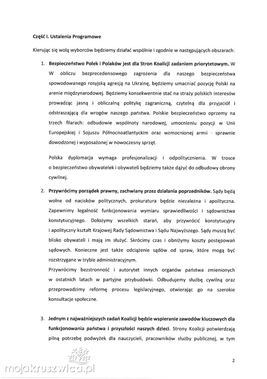  Partie polityczne podpisały umowę koalicyjną. O czym mówi?