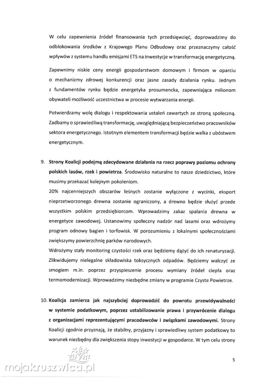  Partie polityczne podpisały umowę koalicyjną. O czym mówi?