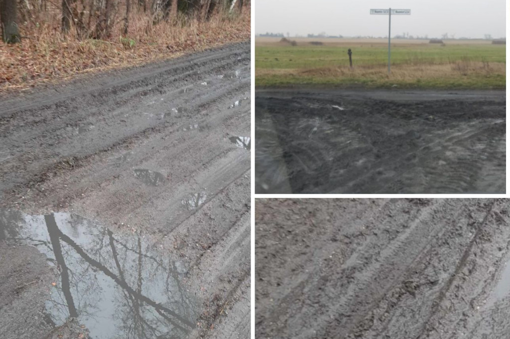 Mieszkańcy znów zwracają uwagę na zniszczoną drogę wiejską w Maszenicach