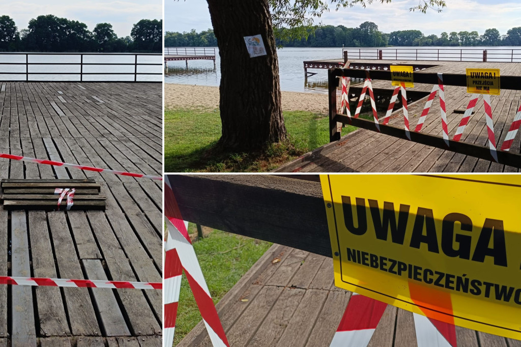 Kruszwica. Pomosty na tzw. dzikiej plaży zostały zamknięte