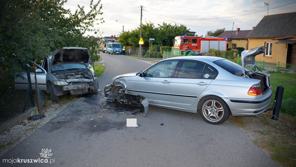 Wypadek bmw i opla