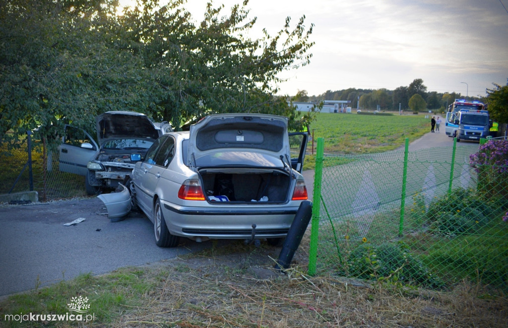 Wypadek bmw i opla