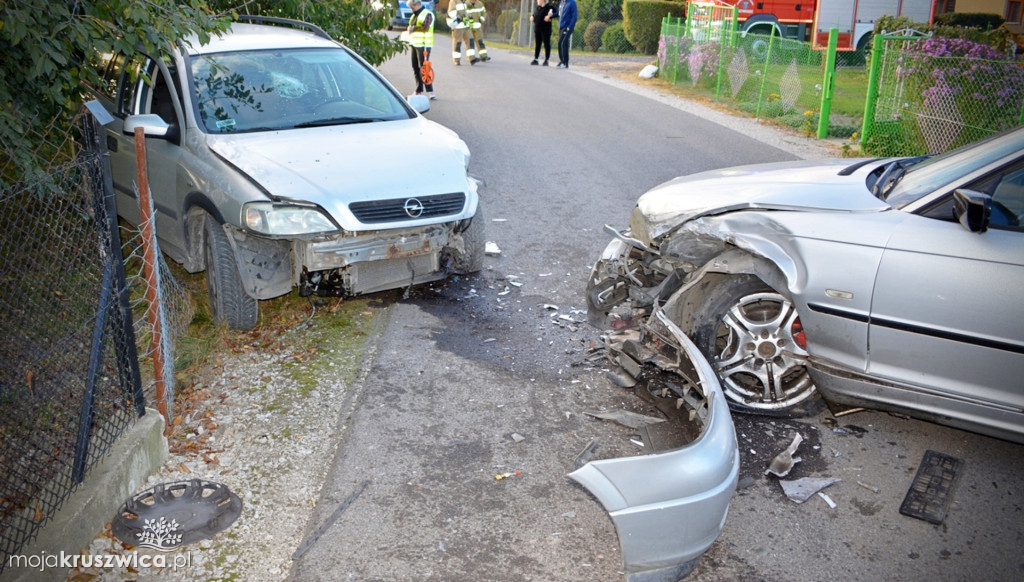 Wypadek bmw i opla