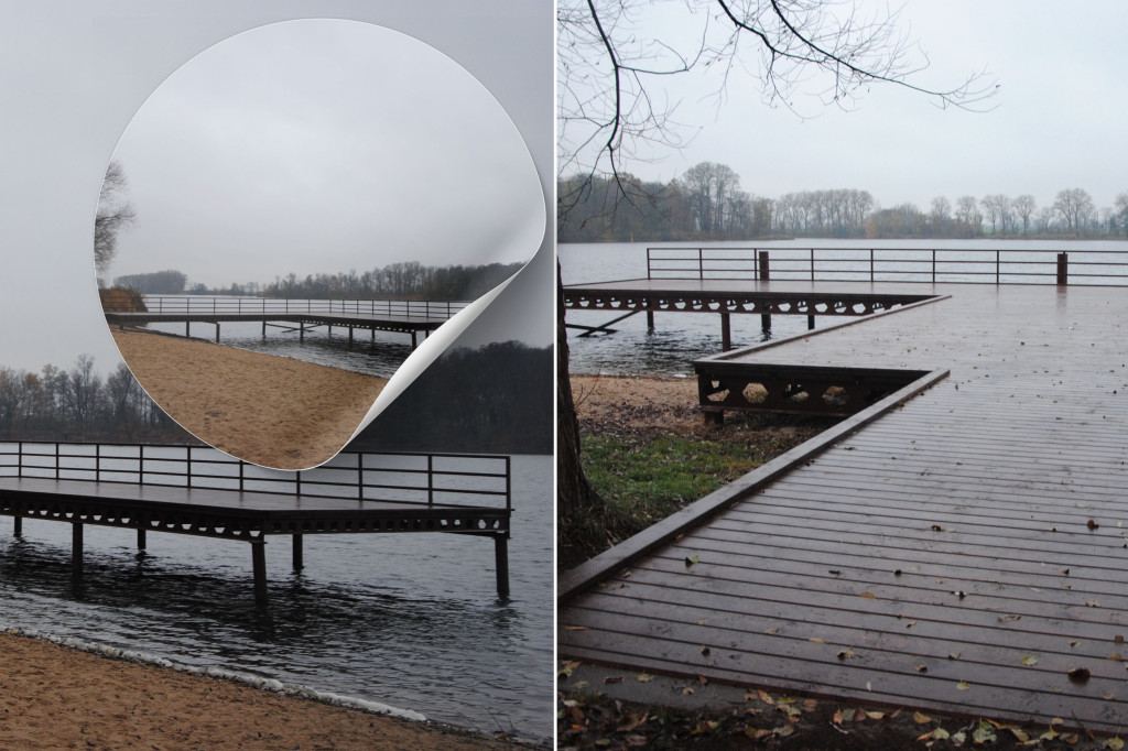 Tak wyglądają wyremontowane pomosty na tzw. Dzikiej Plaży