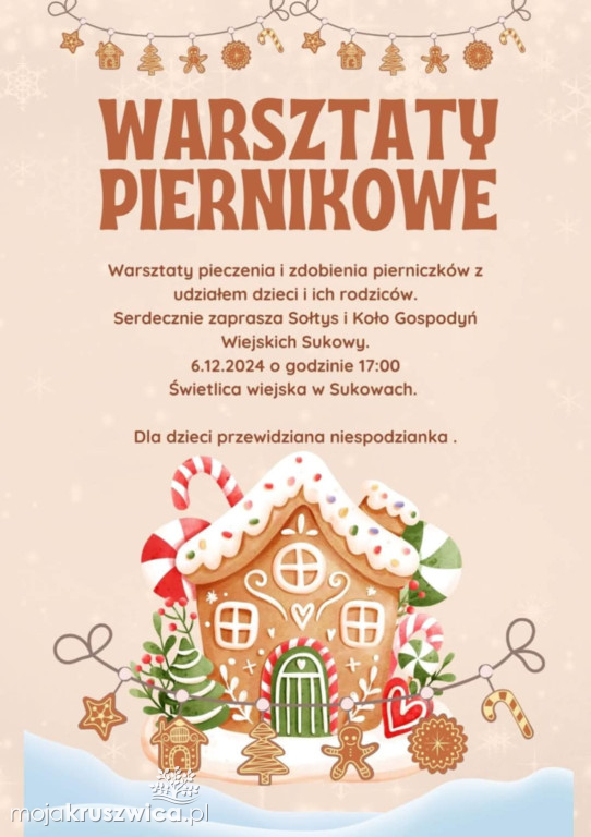 W Sukowach odbyły się warsztaty piernikowe! Zobaczcie, co przygotowała sołtys i KG