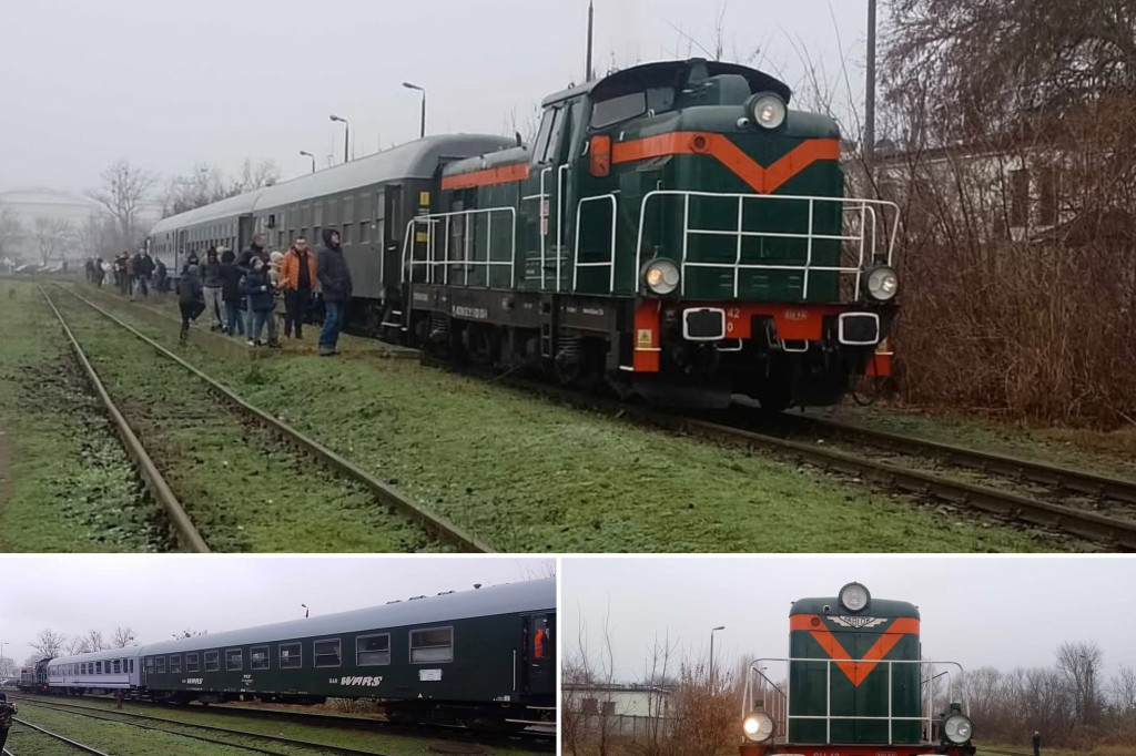 Pociąg „Renifer” z oferty Śnieżynka 2024 dotarł do Kruszwicy