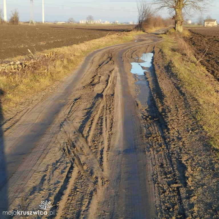 Droga w Kraszycach w złym stanie – mieszkańcy oczekują działań