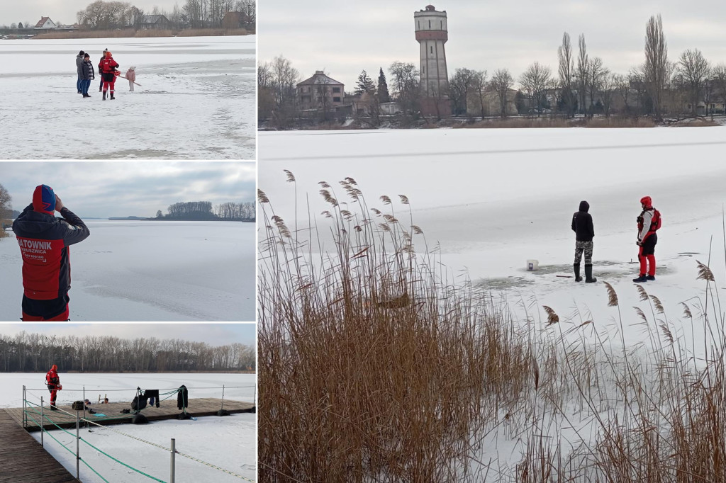 Nadgoplańskie WOPR Kruszwica apeluje o rozwagę na lodzie