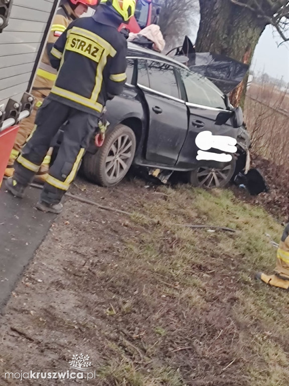 OSP Kruszwica udostępniła zdjęcia z piątkowego groźnego wypadku