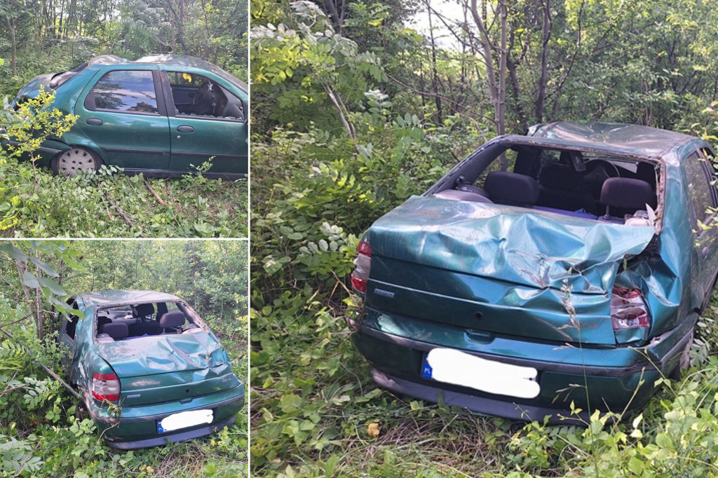 OSP Kruszwica: Dachowanie samochodu osobowego w Racicach