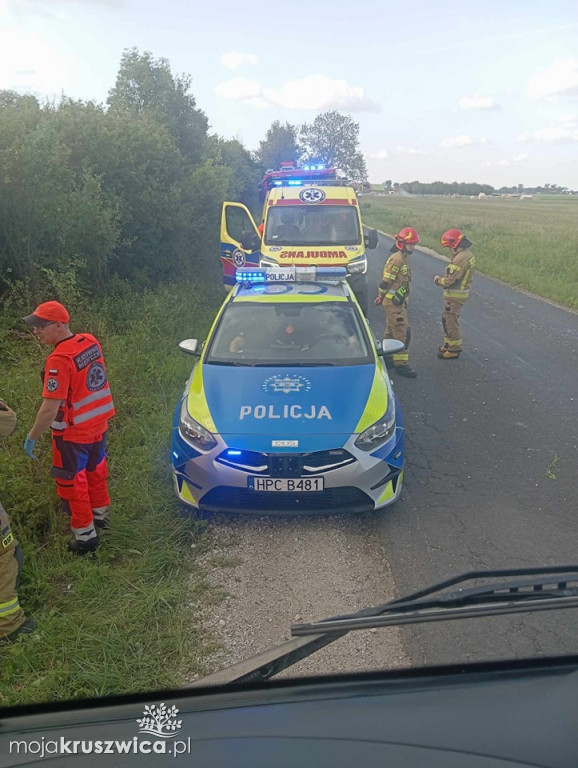 OSP Kruszwica: Dachowanie samochodu osobowego w Racicach