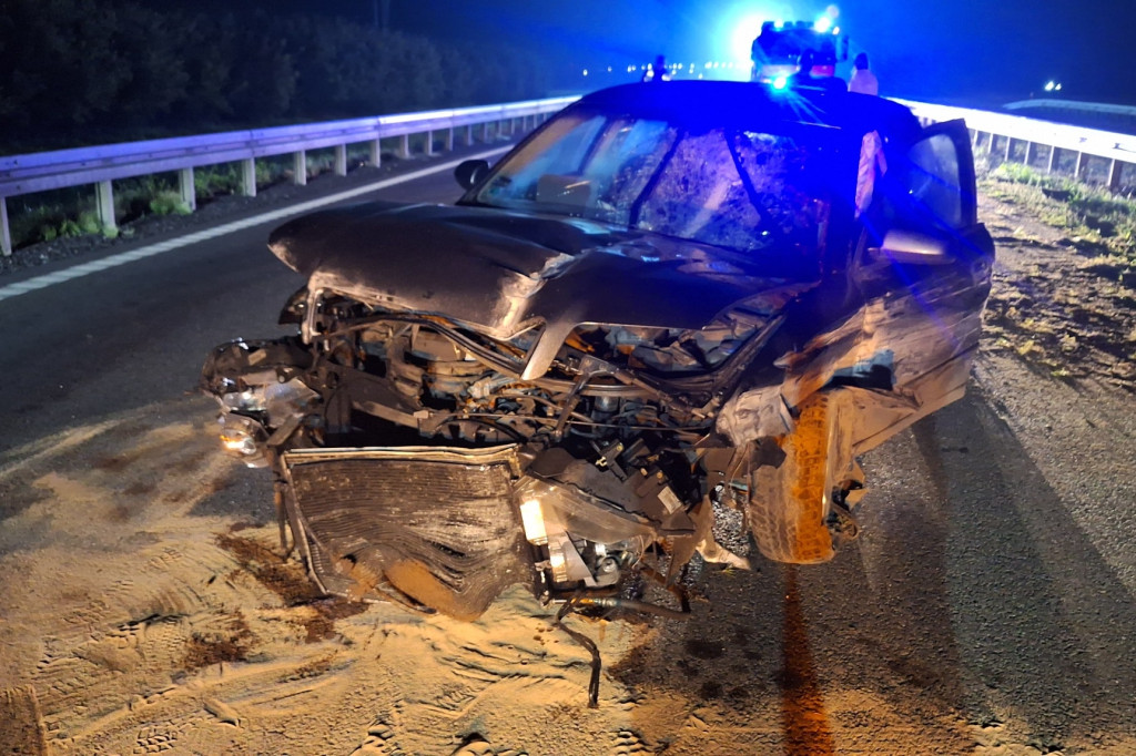 Nocny wypadek w pobliżu Przedbojewic