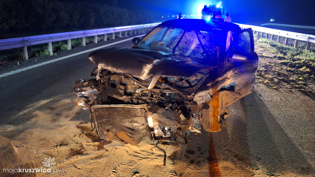 Nocny wypadek w pobliżu Przedbojewic