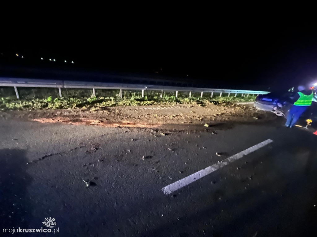 Nocny wypadek w pobliżu Przedbojewic